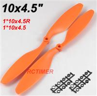 1045-Orange - 1 Pair Orange 10x4.5" EPP1045 Standard & Counter Rotating Propellers